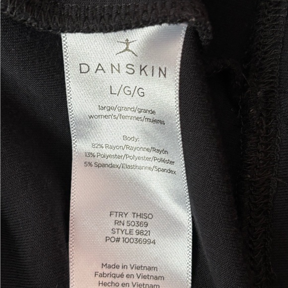 Danskin women’s sweatshirt sizeL vneck collared long sleeve soft - Picture 7 of 8